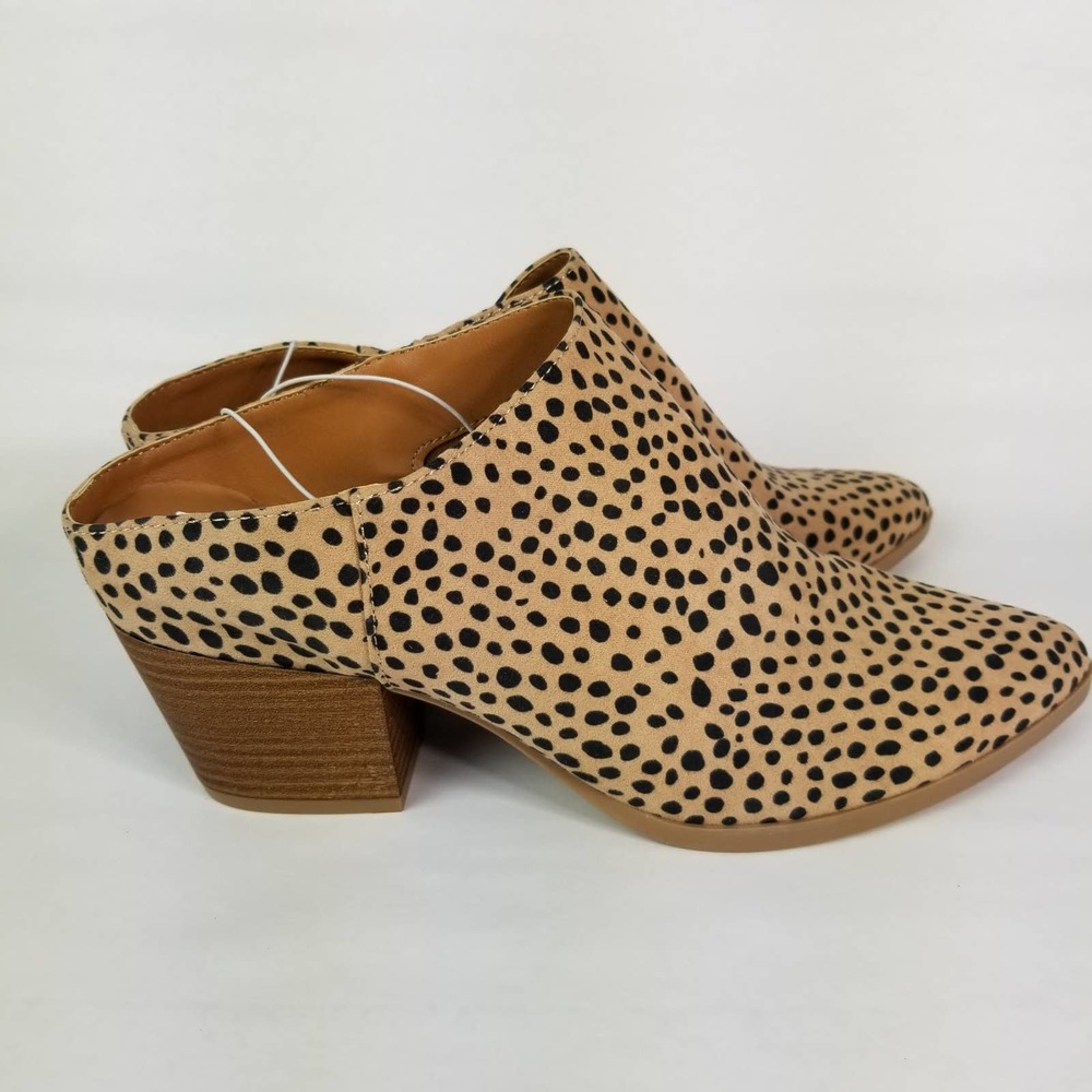 Leopard  Mule Heel  Bootie Universal Thread 11